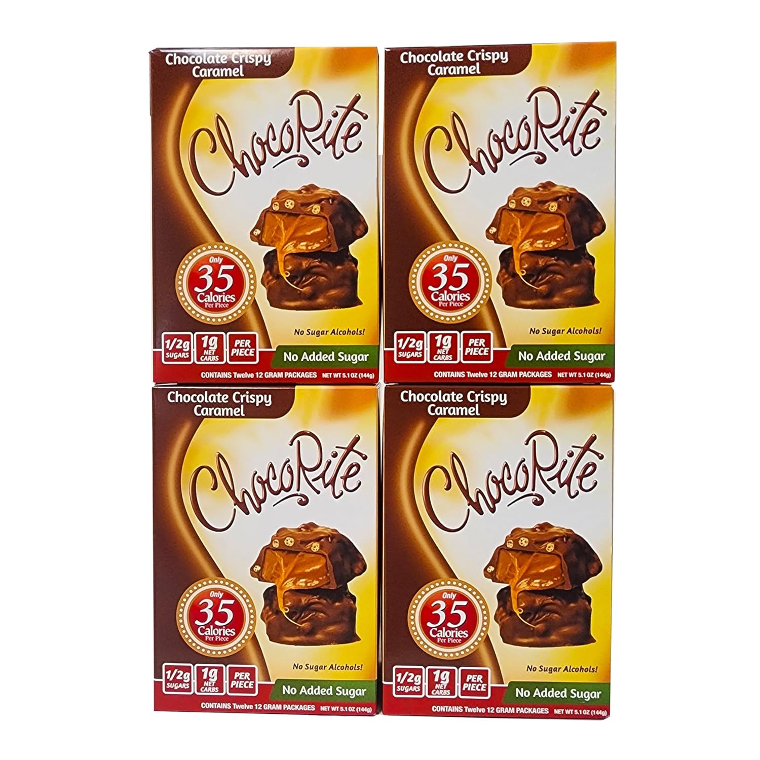 ChocoRite Crispy Caramel Value Pack, Crispy Caramel, 5.1 Ounce (Pack of 4)