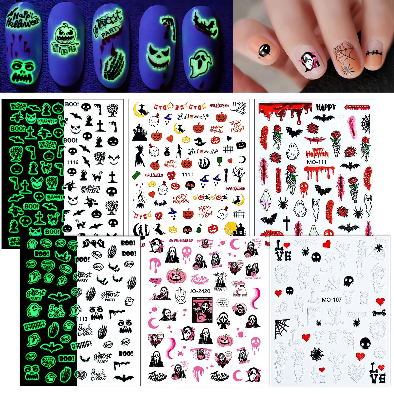 蓄光パーツ*ネイルパーツ*ハロウィン*おばけ