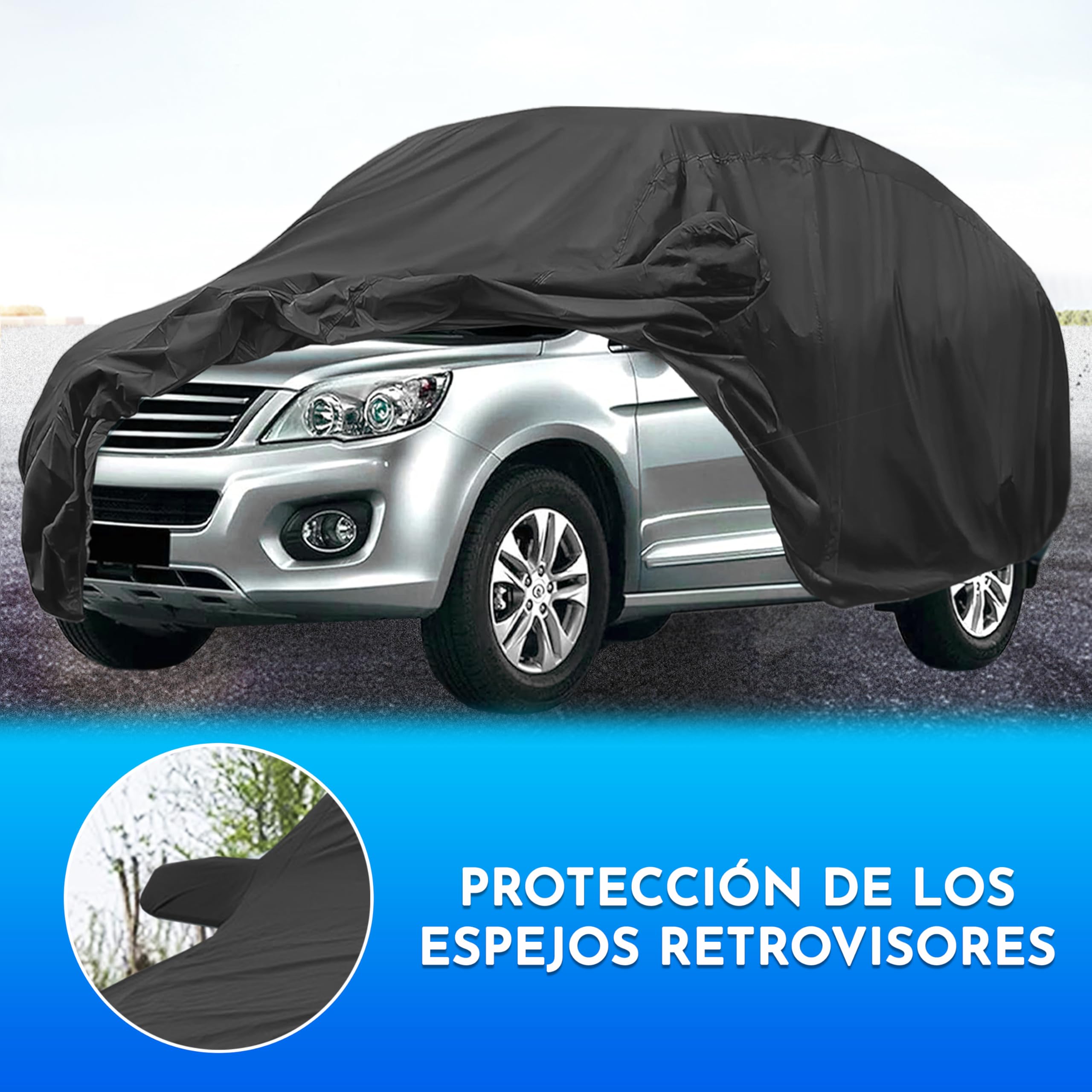 Funda Coche SUV Valida para Todo Tipo de SUV 4x4 todoterrenos Furgonetas monovolumen Familiares Material PEVA