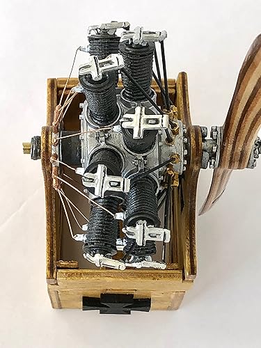 Miniatura 5 de Model Airways Oberursel UR III - Kit de modelo de motor de avión de madera de tilo y metal a escala 1:16 para montar, fabricado en Estados Unidos