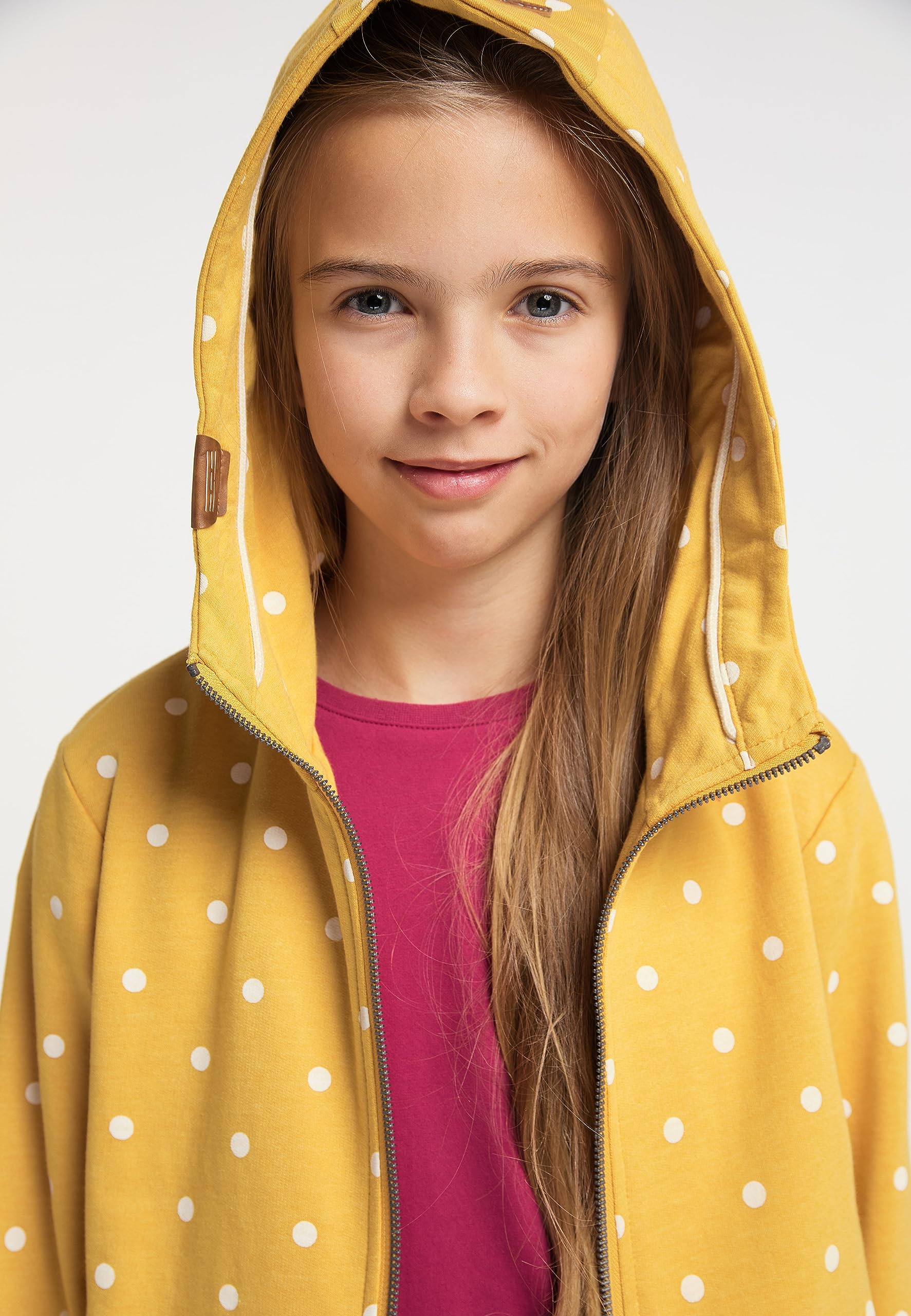 Ragwear Mädchen Sweatjacke AGNESKA DOTS mit Kapuze und Reißverschluss