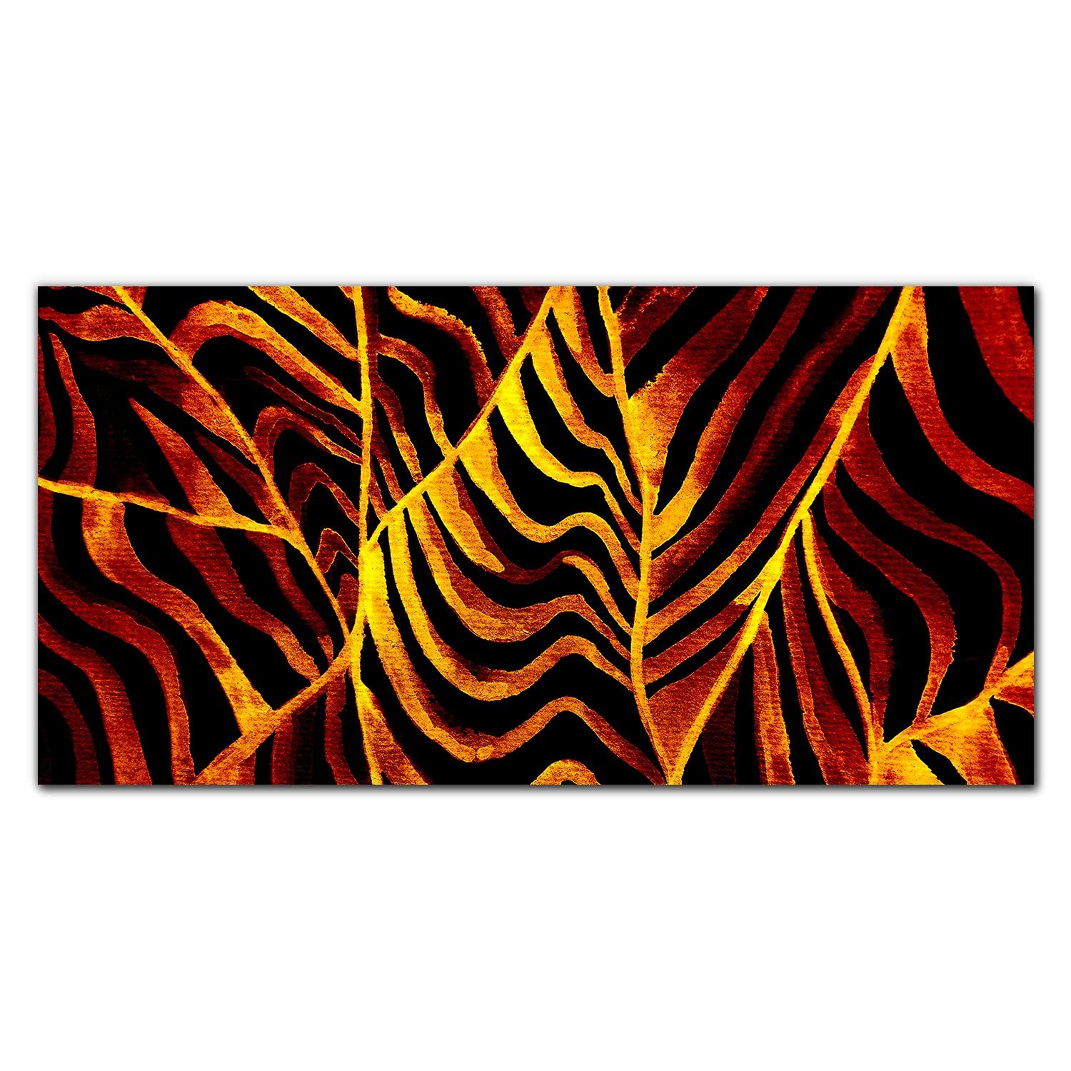Protection murale adhésive en verre trempé 140x70cm au design Feuilles de Fantaisie