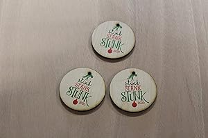 Set of 3 Stink Stank Stunk 2020 Ornament Grinch Christmas Keychain Décor...