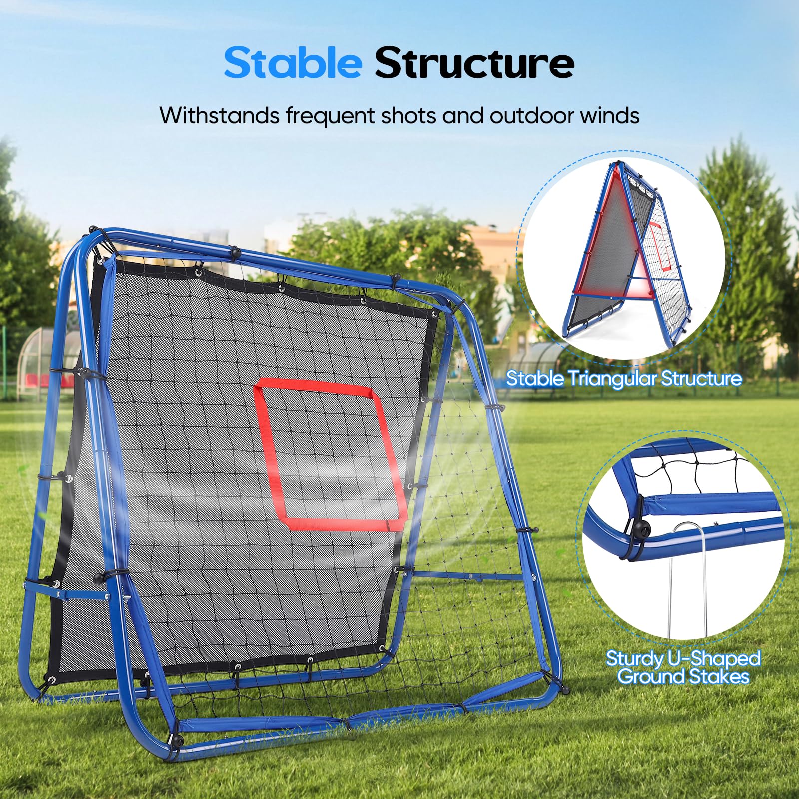 Reboteador Football Porterías de Fútbol para Jardín 100x100cm Exterior Kit Entrenamiento