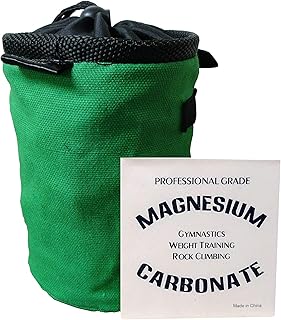 Z ATHLETIC Chalk & Bag Combo for Gymnastics, Climbing, and Weight Lifting (2oz Block, Multiple Colors)