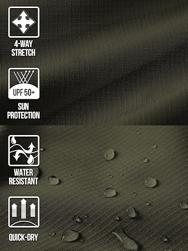 Miniatura 4 de Pantalones cortos de senderismo para hombre, de secado rápido, para viajes al aire libre, con múltiples bolsillos