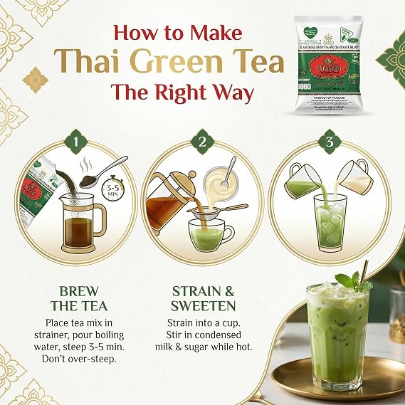 Chatramue (Number One) Green Tea Mix Extra Green Formula (bolder Tea and No Vanilla Flavor), 180g/6.35 Oz (Pack of 1)