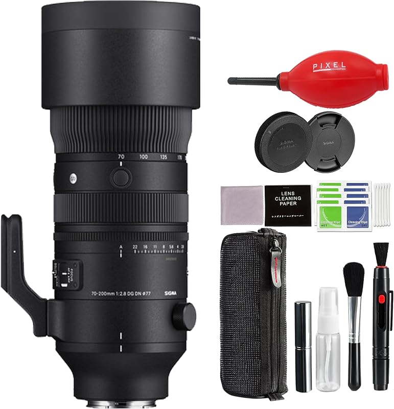 70-200mm f/2.8 DG DN OS Sports Lens for Sony E with Advanced Accessory and Travel Bundle | Sigma 591965 | 70-200mm f2.8 Sony