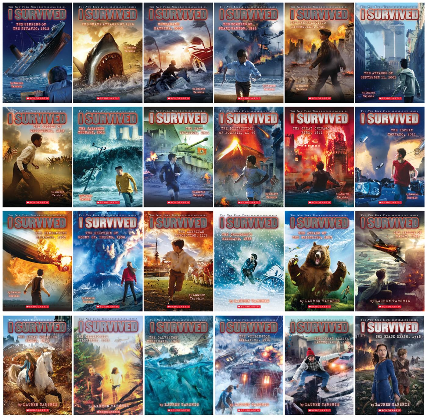 I Survived Series Total 24 Books Collection By Lauren Tarshis (Book 1