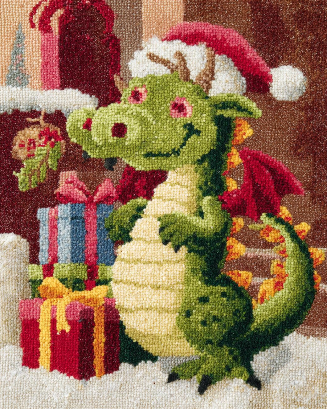 AMBATTERY Latch Hook Kits Carpet Fantasy Dragon 60x90cm