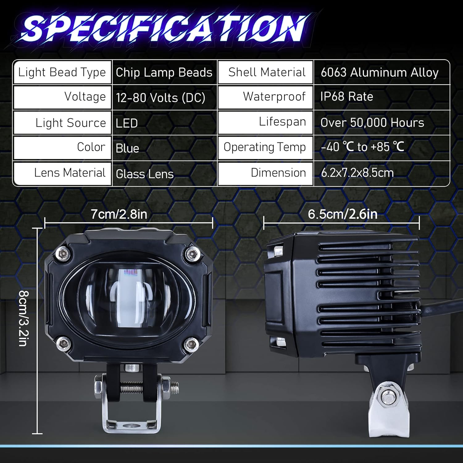 eTzone New LED Forklift Light Blue LED Straight Line Forklift Safety Light 10W DC 10-80V Warehouse Hazardous Area Warning Light