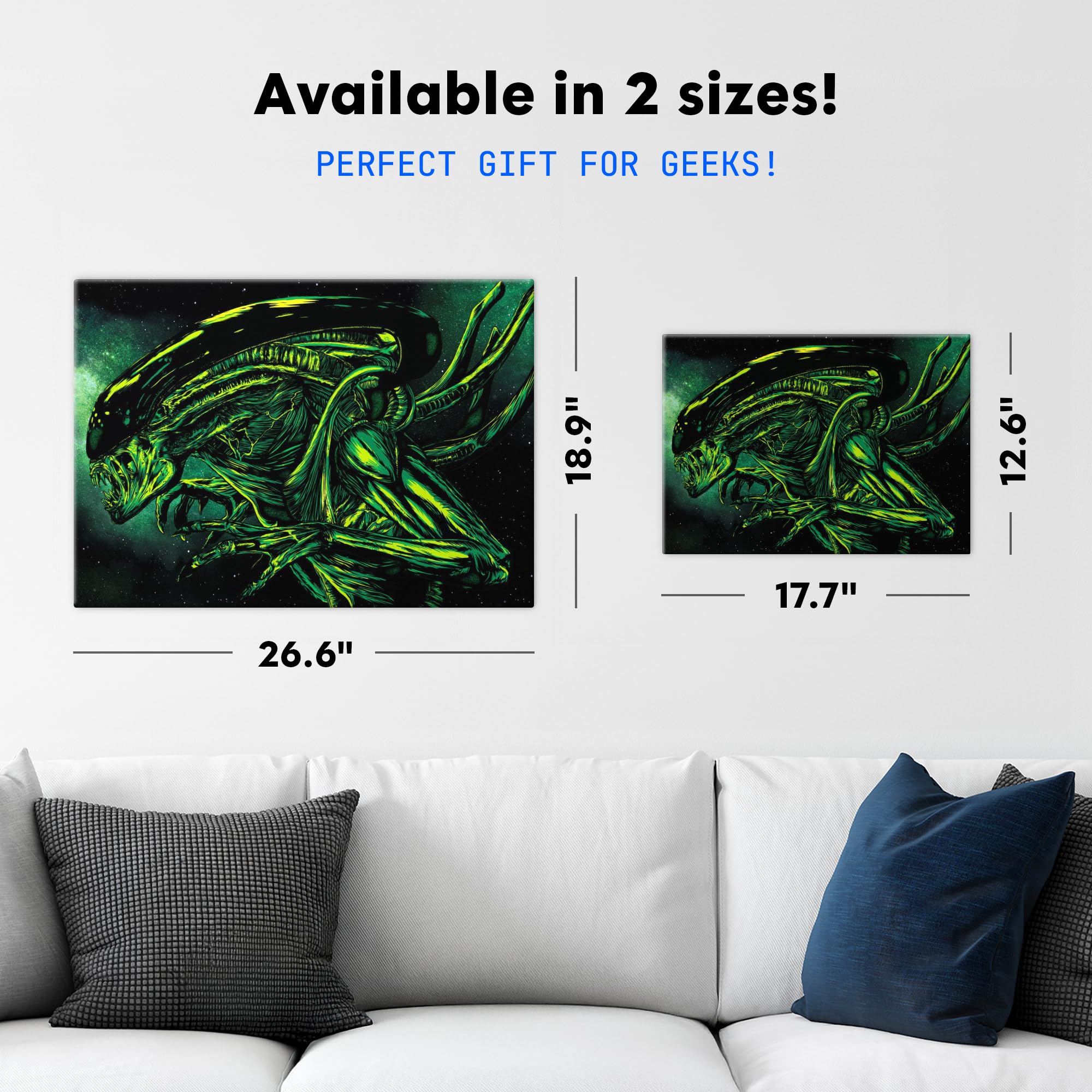 Amazon.com: Displate Metal Poster Alien - Black And Green Alien