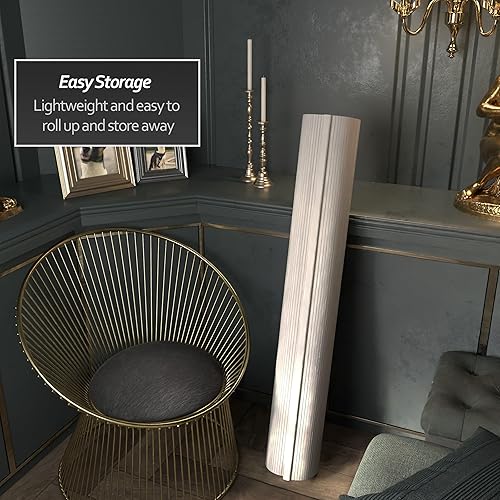 Miniatura 3 de Red Lantern Pantalla de onda de bambú de tamaño corto de 4 pies  Natural  Sombra flexible de privacidad separador divisor de habitación para