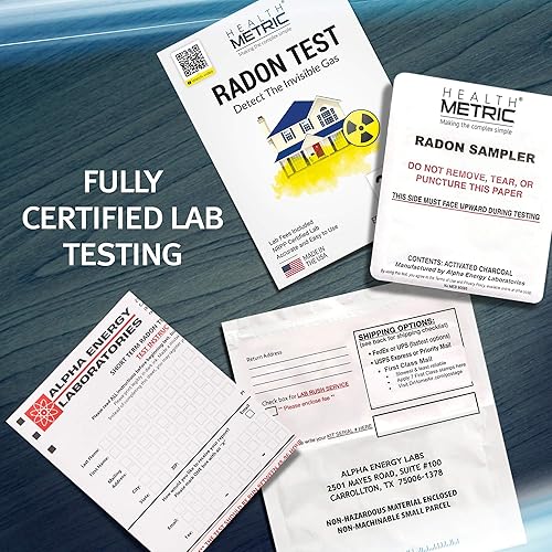 Miniatura 2 de Kit de prueba de radón para el hogar, detector de gas de radón de carbón fácil de usar para tranquilidad  Probador de radón aprobado por la EPA a