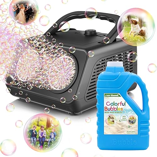 Zerhunt Máquina de burbujas  Máquina de burbujas de más de 20000 burbujas por minuto para niños  Zerhunt Bubbles para niños pequeños de 1 a 3 disponible en Yaxa Colombia