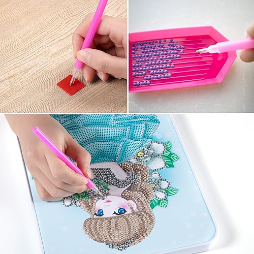 Miniatura 10 de 20 bandejas de plástico para pintar con diamantes, organizador de bandejas de clasificación de cuentas de 3.93 x 1.9 pulgadas, accesorios de