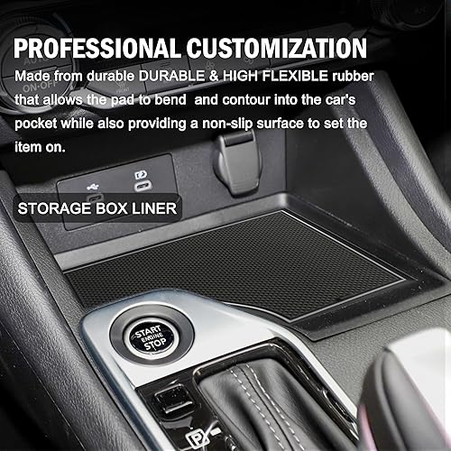 Miniatura 2 de SENSHINE Revestimientos personalizados para accesorios Nissan Sentra 2020-2022 2023, portavasos, forro de consola central, guantera, alfombrillas