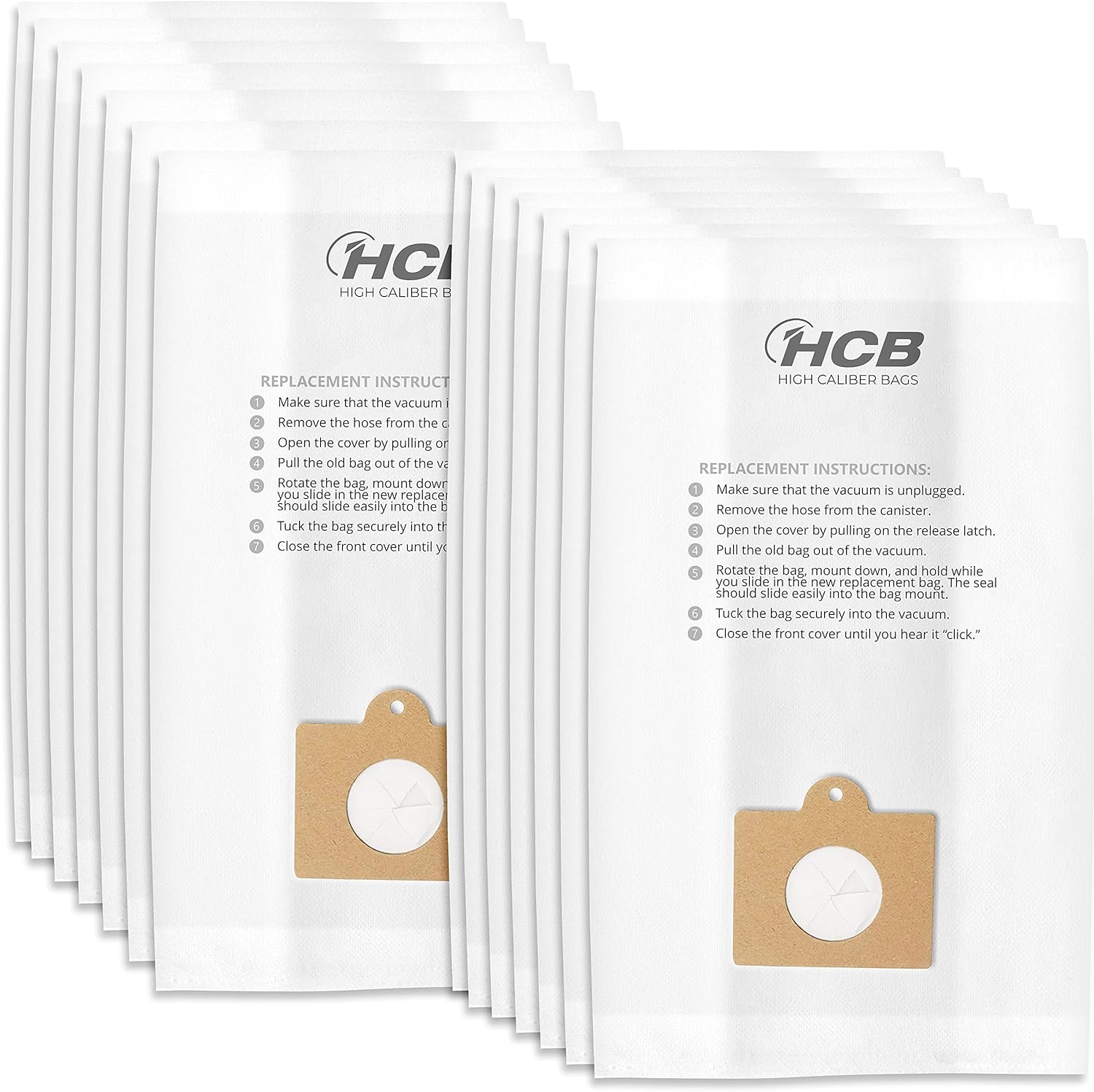 12 Premium Replacement Vacuum Bags Fits Kenmore Canister C/Q 50555, 50557, 50558 & Panasonic Type C-5 (Text) : Home & Kitchen