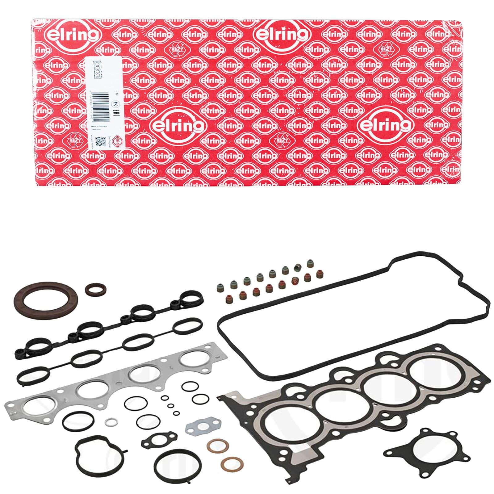 ELRING 877.191 Kit guarnizioni motore con paraolio-albero a gomiti con guarnizione tenuta stelo valvola | Compatibile con: HYUNDAI ACCENT IV Stufenheck, ELANTRA IV Stufenheck, i20 I, i30, i30 Coupe, i30 Kombi, ix20