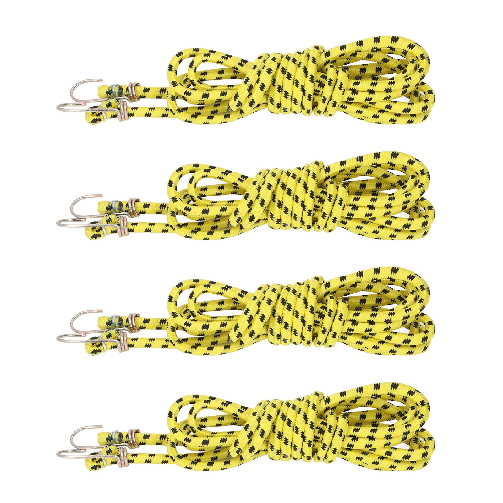 Annadue Corda Elastica in Gomma da 10 Pezzi con Gancio Corda Elastica per Legare Carichi Pesanti per Rilegare Imballaggi per Proteggere Progetti Resistente Ai Raggi UV 9,8 Piedi (4M)