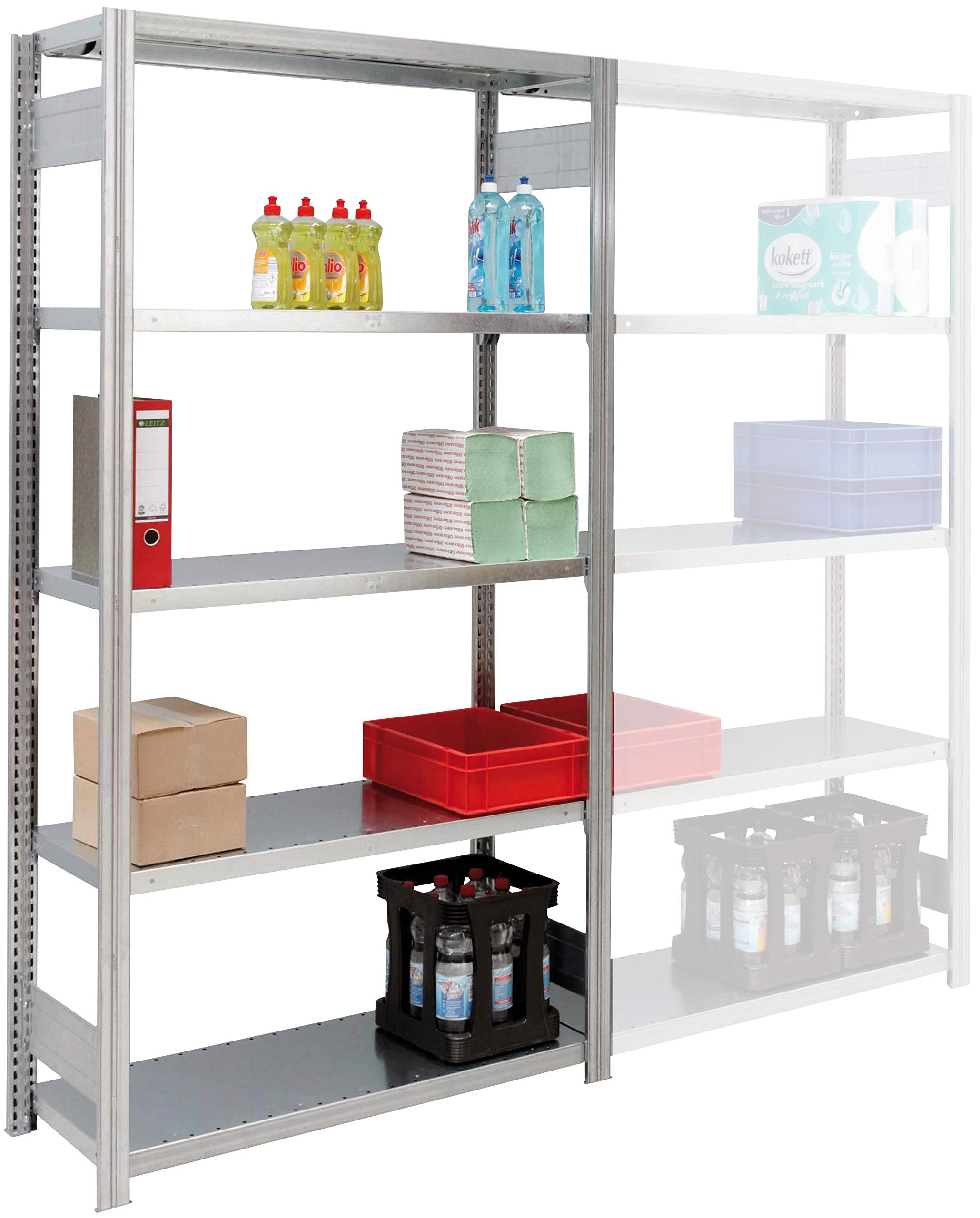 BERT Storage Rack Plus - Grundfeld H x A x P 2500x1285x400 mm Sistema enchufable galvanizado