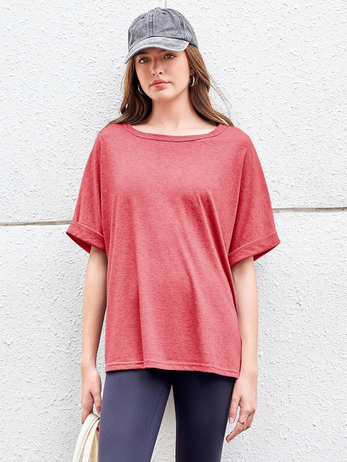 Women Oversized T-Shirt Summer Casual Short Sleeve Loose Tee Tops - Image 5