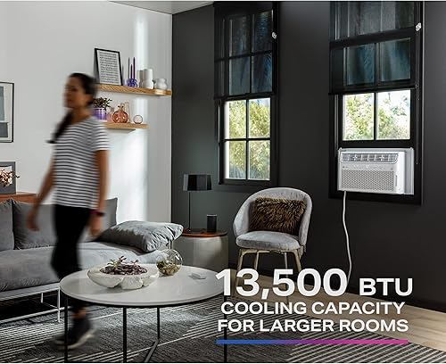 Miniatura 10 de GE Profile Inverter - Aire acondicionado para ventana de 12.000 BTU, compatible con WiFi, ultra silencioso, eficiente de energía para habitaciones