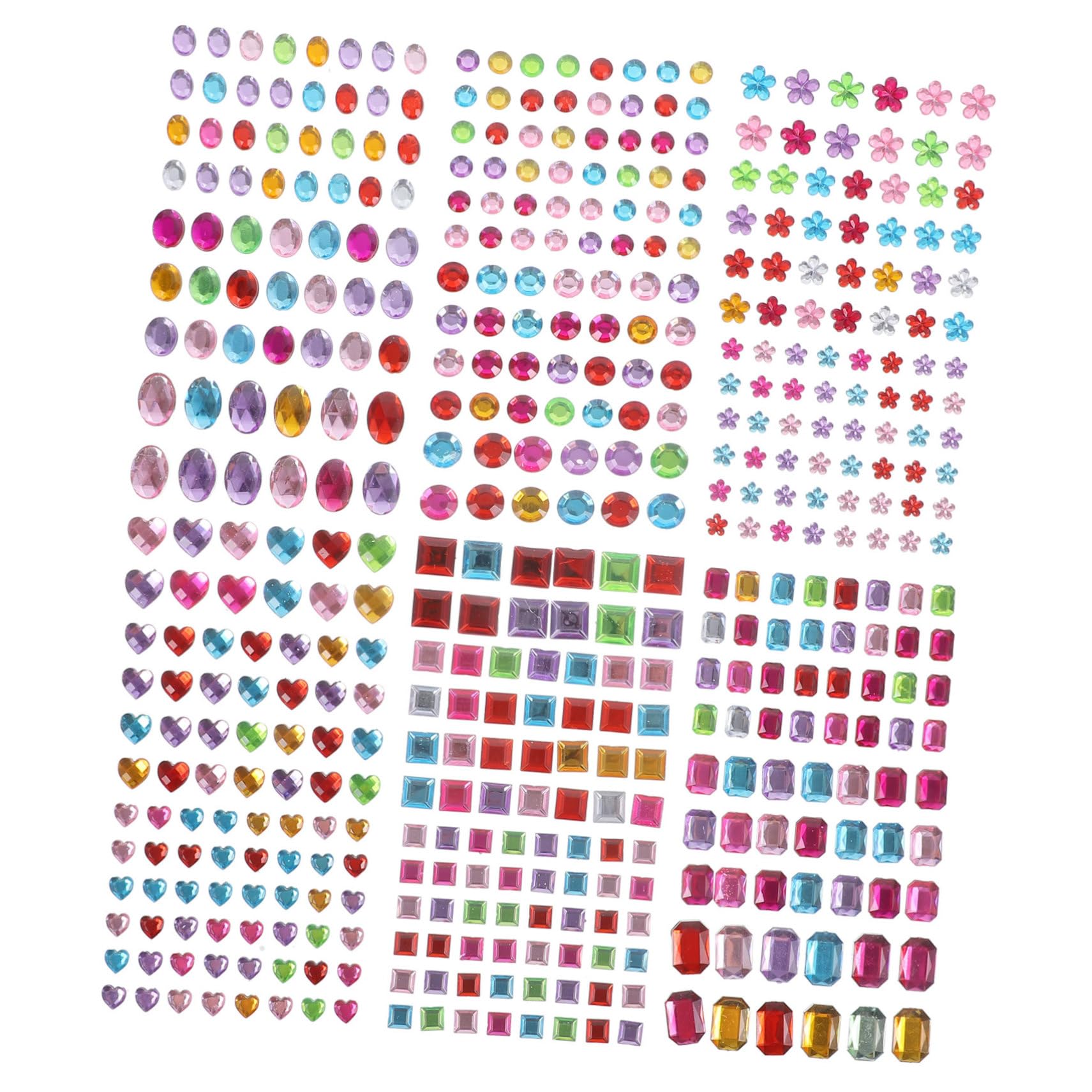 Rhinestones pour maquillage et festival : 36 feuilles de strass visage Healvian