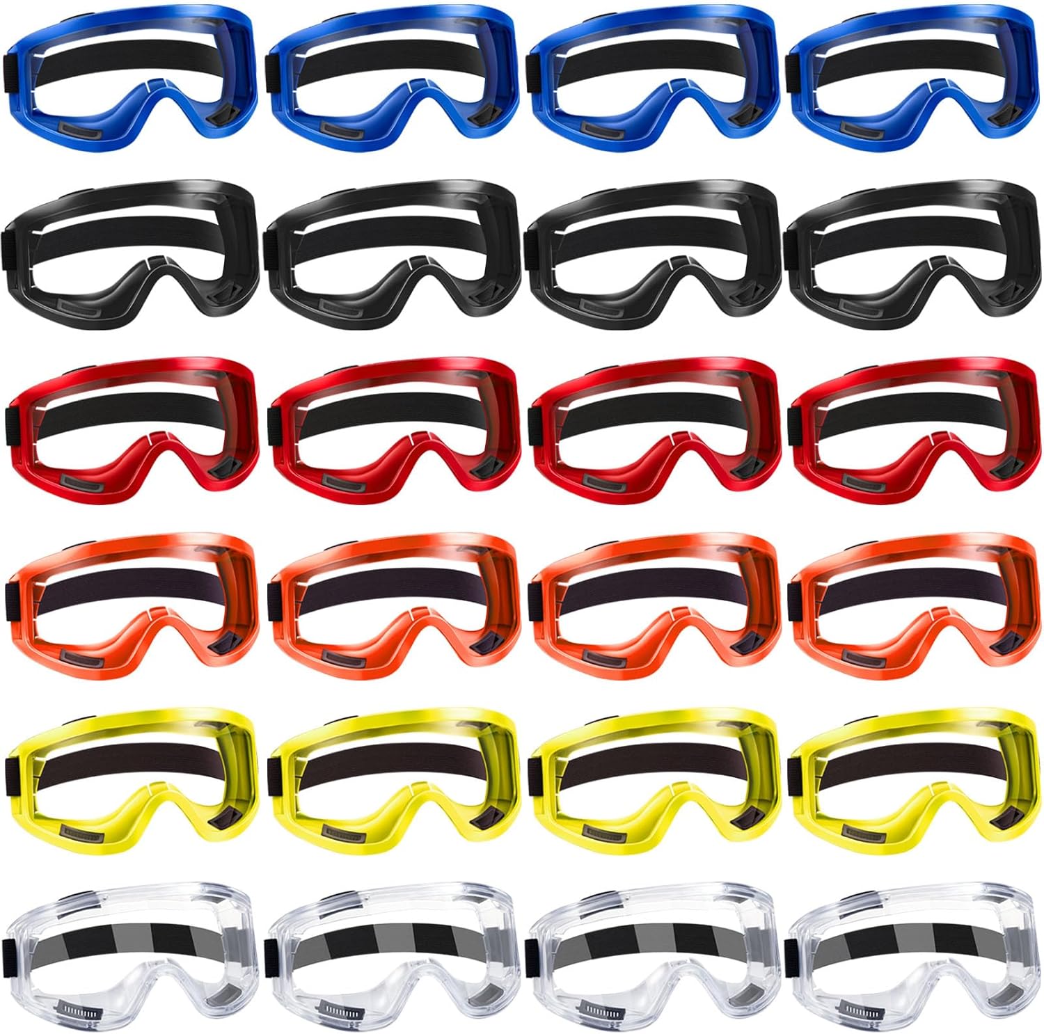 Xuhal 24 Pieces Kids Safety Goggles, Adult Science Goggles Boys Girl Protective Lab Goggle for Home Classroom Work (Multicolor)