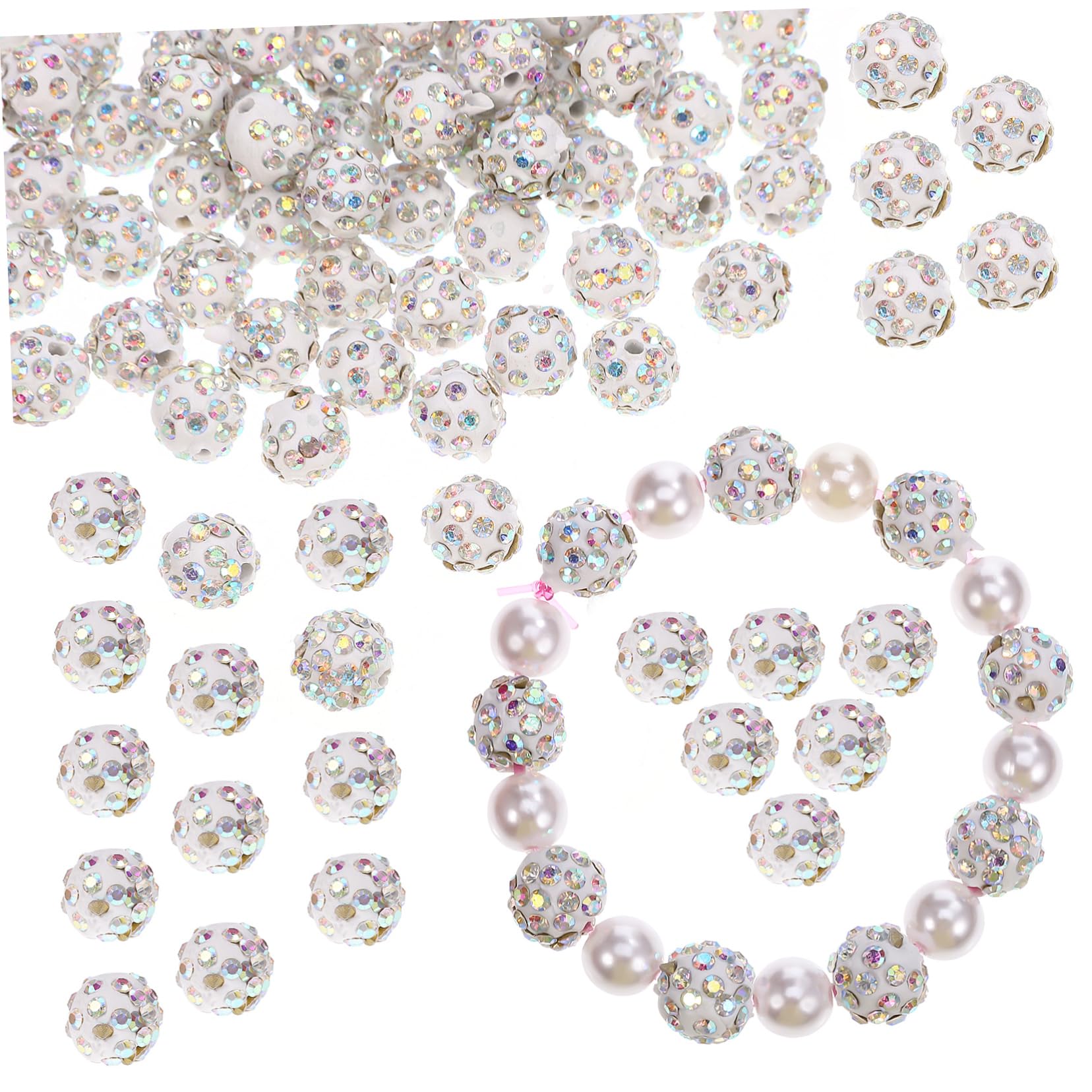Lurrose 500pezzi Perline Strass Per Creazioni Di Gioielli Perline Distanziatrici Decorative Per Braccialetti e Collane Ab Colorate Per Artigianato