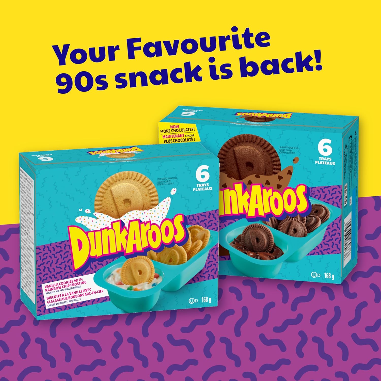 Betty Crocker Dunkaroos Vanilla Cookies with Rainbow Chip Vanilla Frosting, Package of 6 Trays of Dunkaroos - Image 7