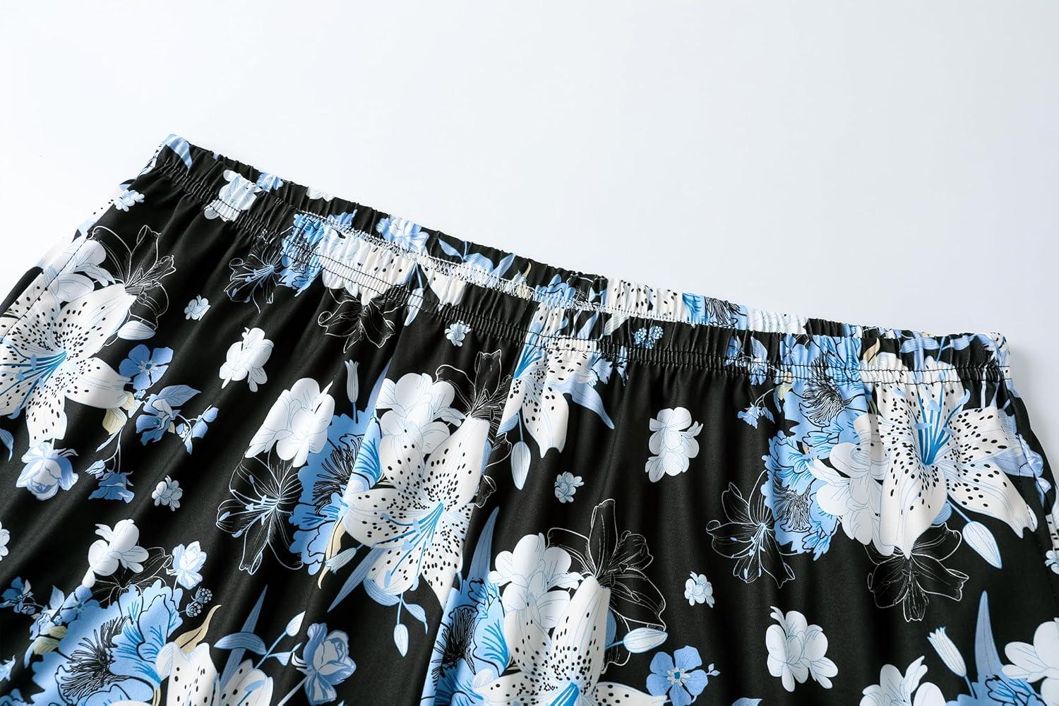 Vozanet Women's Short Sleeve Top and Shorts Pajama Sets Plus Size V Neck Colorful Flower Nighty Loungewear With TWO Pockets - Image 4