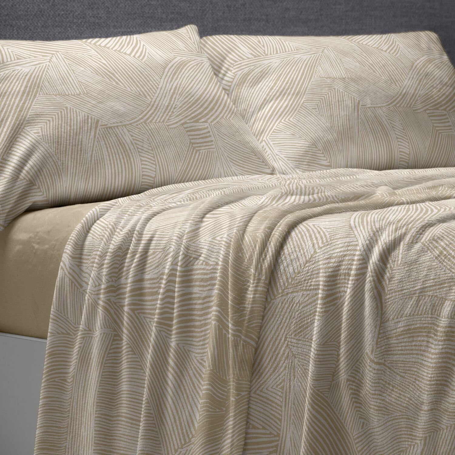 Burrito Blanco | Sábanas de Nacarina® | Cama de 200cm. (+Medidas Disponibles) | Diseño 028 | Color Avellana (200x200cm.)