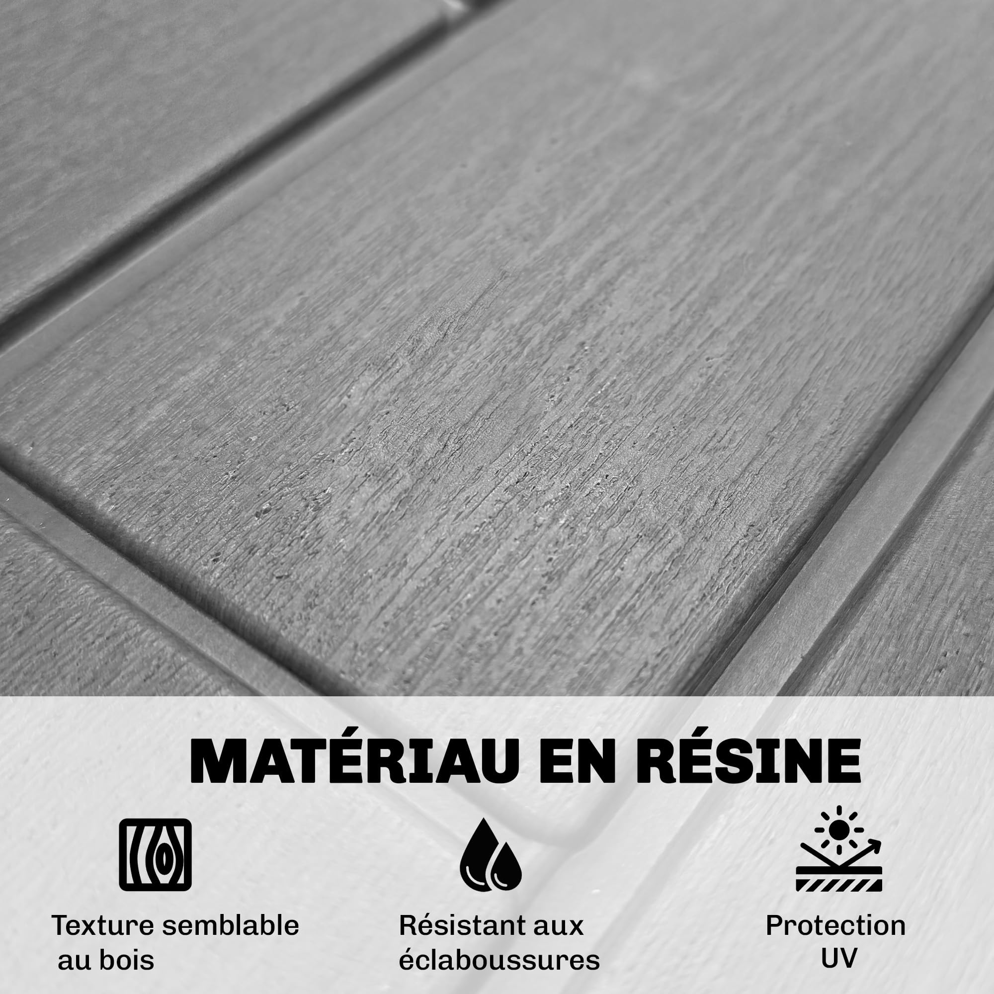 Outsunny Coffre de Rangement Extérieur 379 L Verrouillable avec Vérin à Gaz, Boîte de Jardin en Aspect Bois Résistant aux UV, pour Outils Accessoires, 122,5x56x62cm, Gris