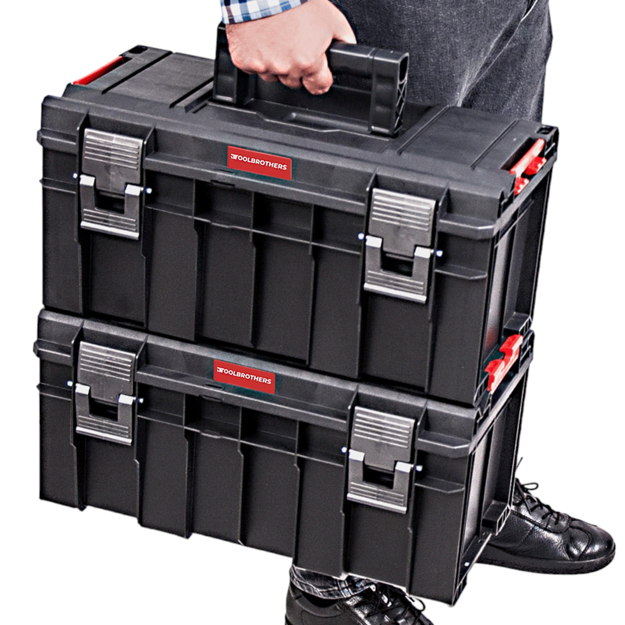 Toolbrothers RHINO L walizka narzędziowa ECO Basic, wysokość M, możliwość układania w stos, 450 x 260 x 224 mm, 29 l, IP54