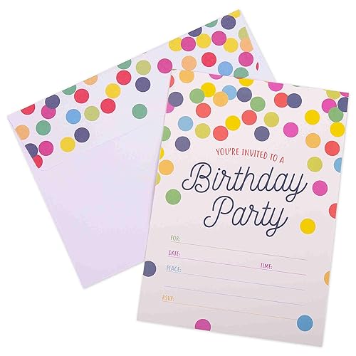 GSM Brands Invitations for Birthday Party - 20 Cards with