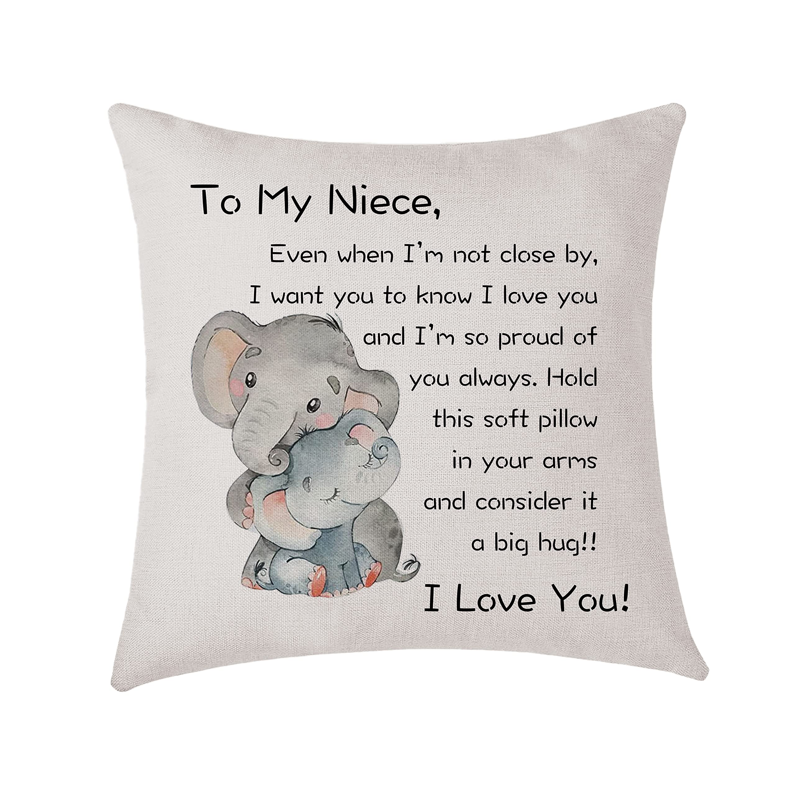 Amzkwy Niece Gifts From Aunt Uncle Cushion Cover Throw Pillow Cover Gift To Birthday