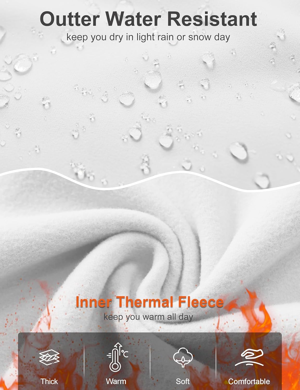 MAGCOMSEN Thermal Shirts for Women Mock Turtneck Long Sleeve Tops Fleece Pullover Workout Running Winter Base Layer - Image 5