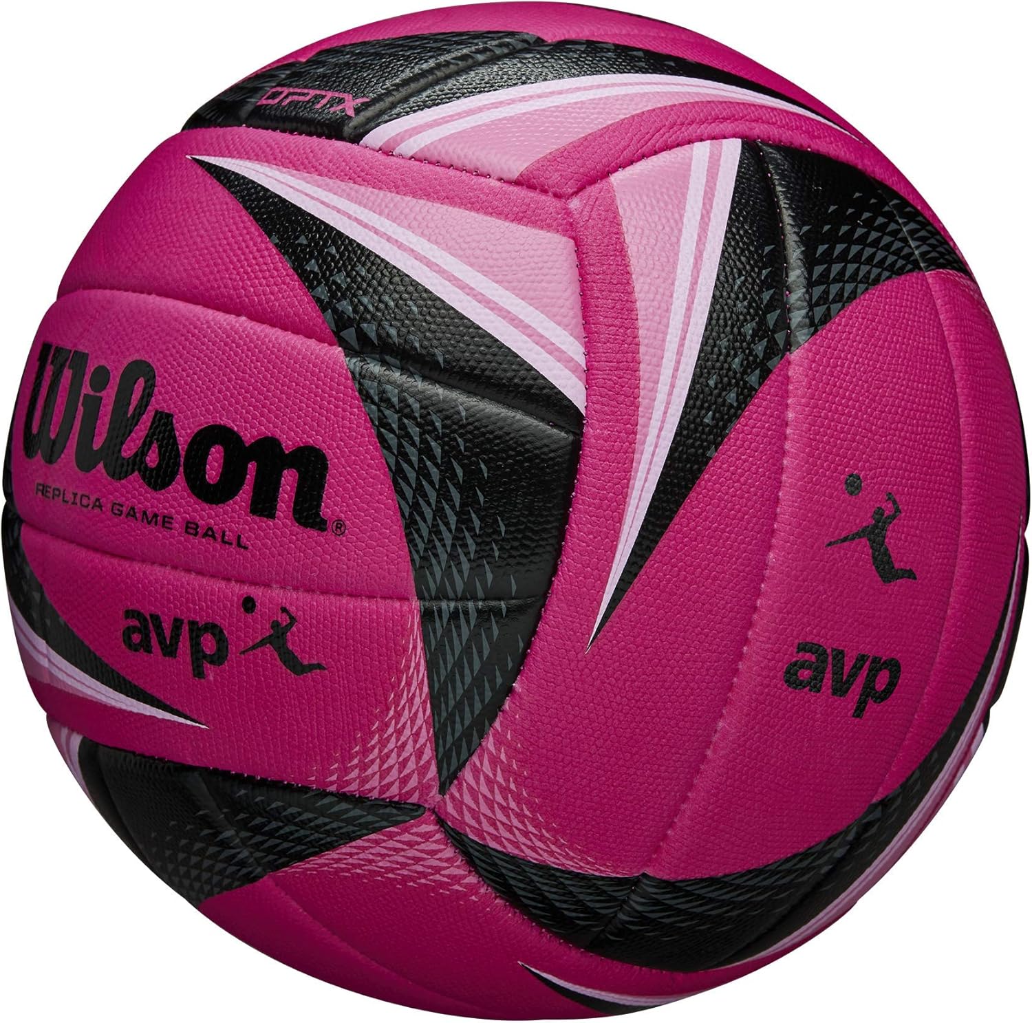 Wilson AVP II Replica Beach Volleyball, Pink/White: Sports & Outdoors