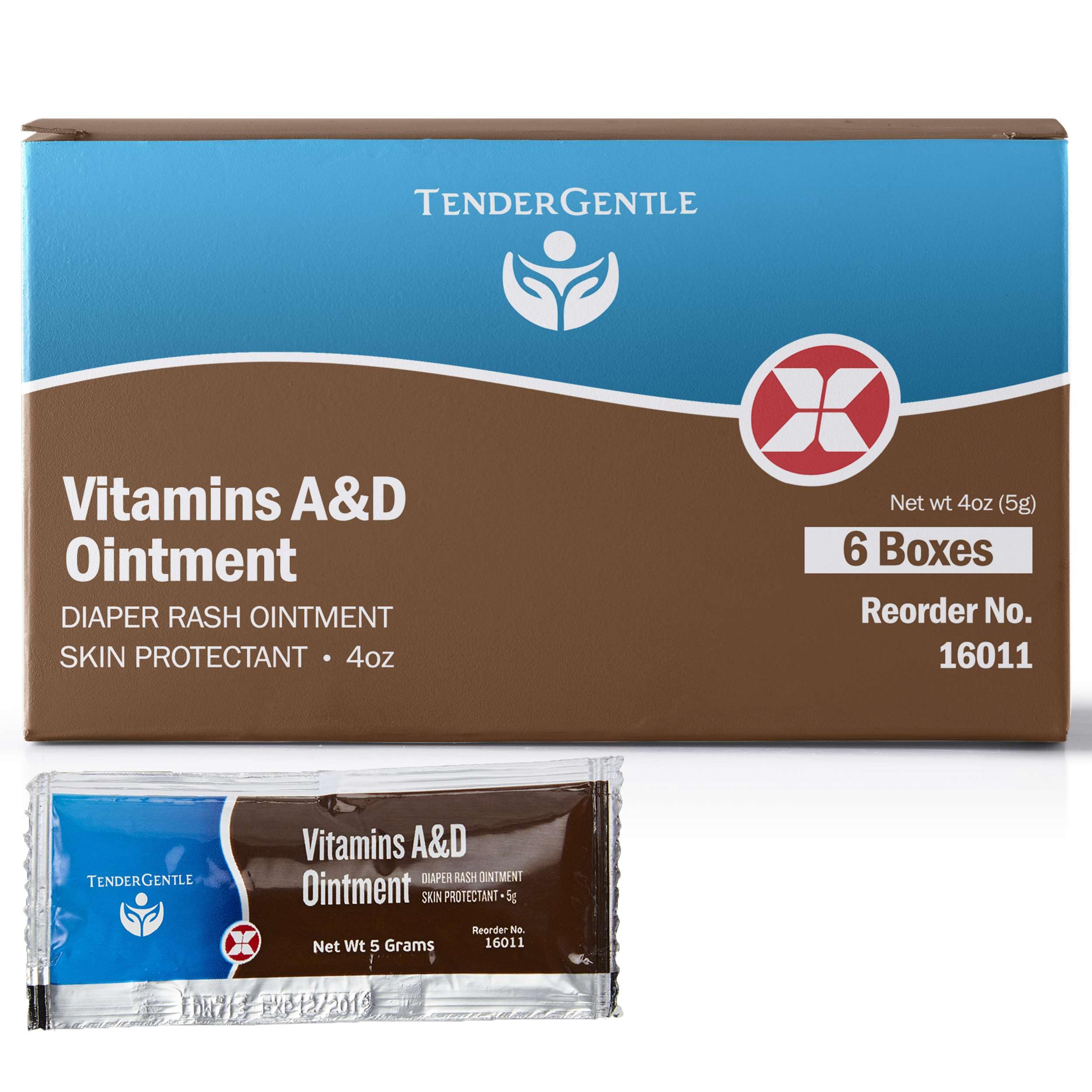 Vitamin A&D Ointment For Baby Diaper Rashes - 1 Case of 864 Packets of A and D Ointment for Adults, Babies, and Seniors - Skin Protectant Cream