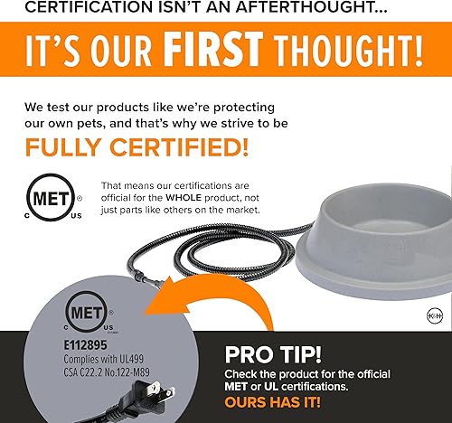Miniatura 6 de K&H Pet Products - Tazón térmico de agua para gatos y perros, para el aire libre, con calefacción, color gris, 32 onzas