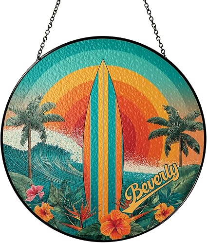 Miniatura 23 de Retro Boombox Suncatcher with Custom Name, Vintage Style Music Sun Catcher for Windows, Personalized Sunset Scene Window Hanging, Gifts for Music