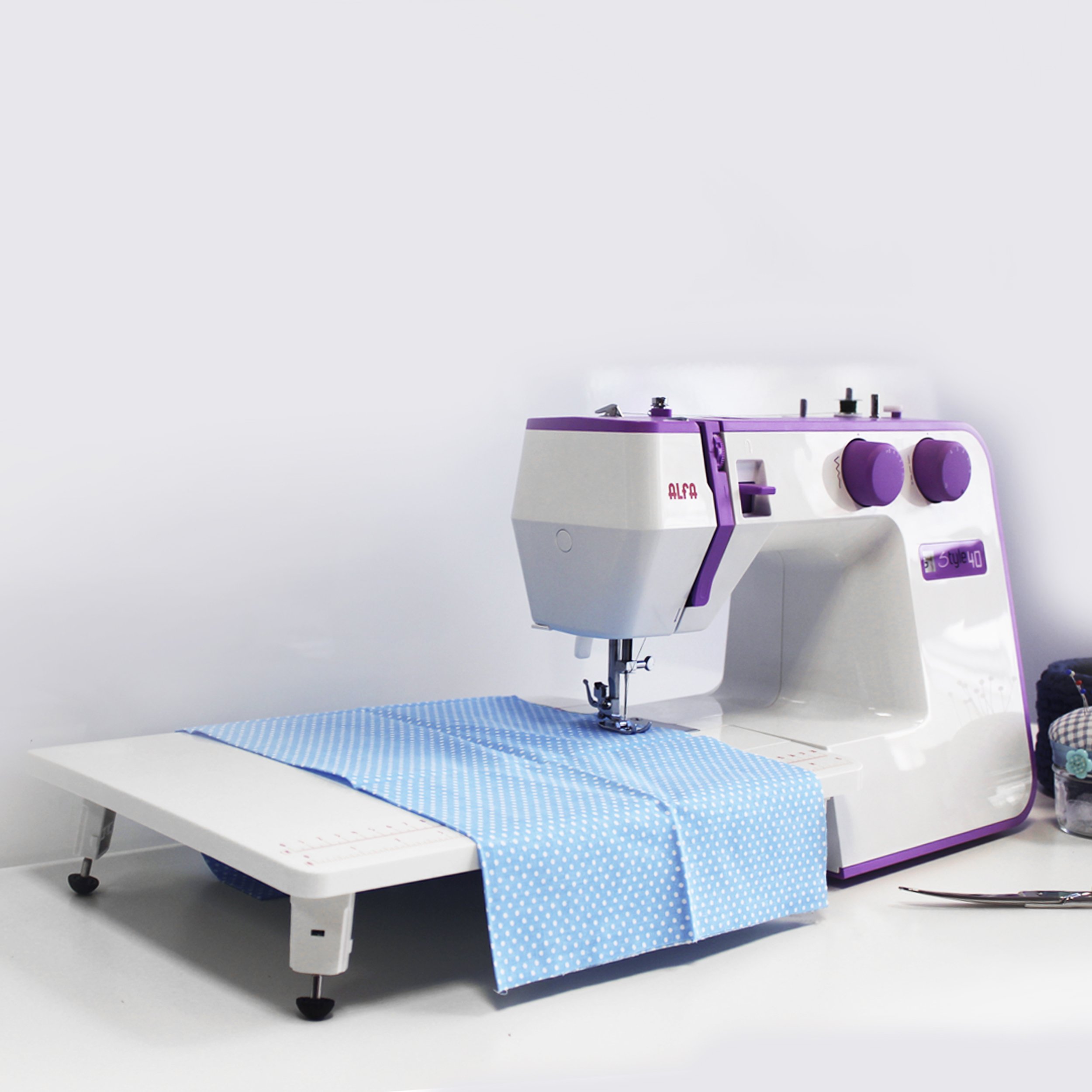 Alfa Mesa de Extensión para Máquina de Coser, Blanco, 28.5x40.5x3 cm