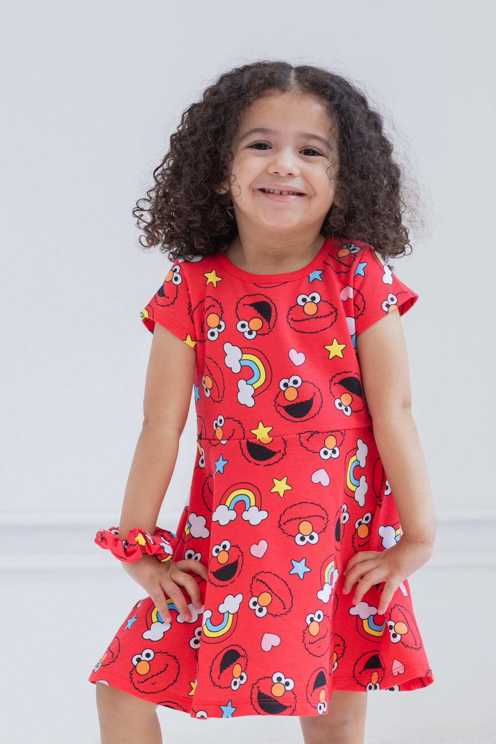 Elmo Infant Baby Girls Dress And Scrunchie Red 18