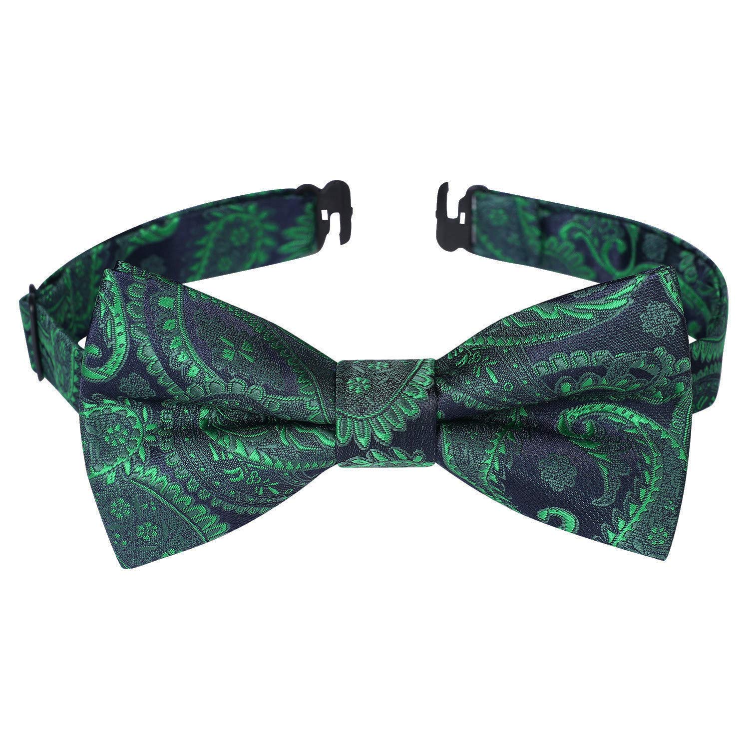HISDERN Bow Ties for Boys Pre Tied Toddler Bow Tie Adjustable Kids Bowties Clip On Fun Patterned Bowties for Wedding Party