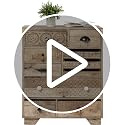 Image of The Attic Carlston 3 Drawer Chest, Multipurpose Cabinet for Kitchen and Living Room Storage, Classy Chest of Drawers, Solid Mango Wood, Provential Teak Matte Finish