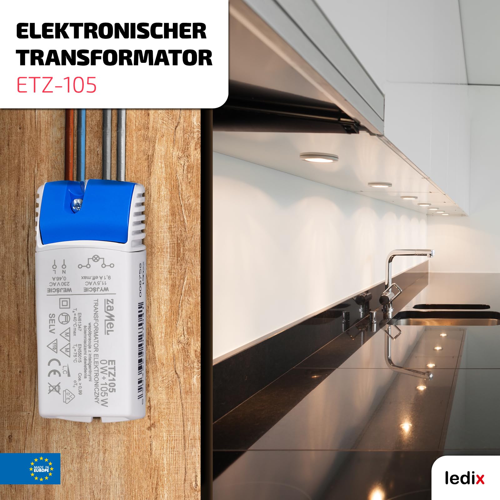 Transformador Electrónico 12 V 105 W, 1 Pieza, ETZ de 105
