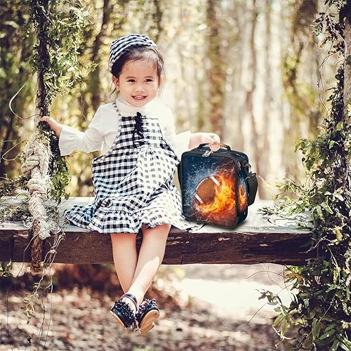 Miniatura 6 de American Football - Lonchera con aislamiento de fútbol americano para niños y niñas, reutilizable, bolsa cálida para la escuela, el trabajo, la