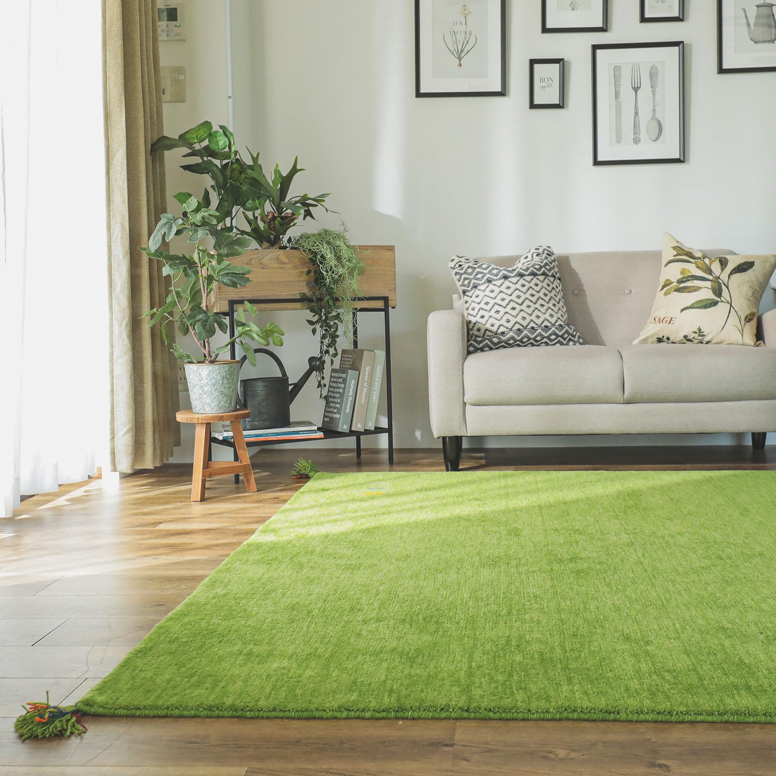 Amazon | グラムスタイル ギャッベ ラグ 絨毯 2畳 190x190cm 天然