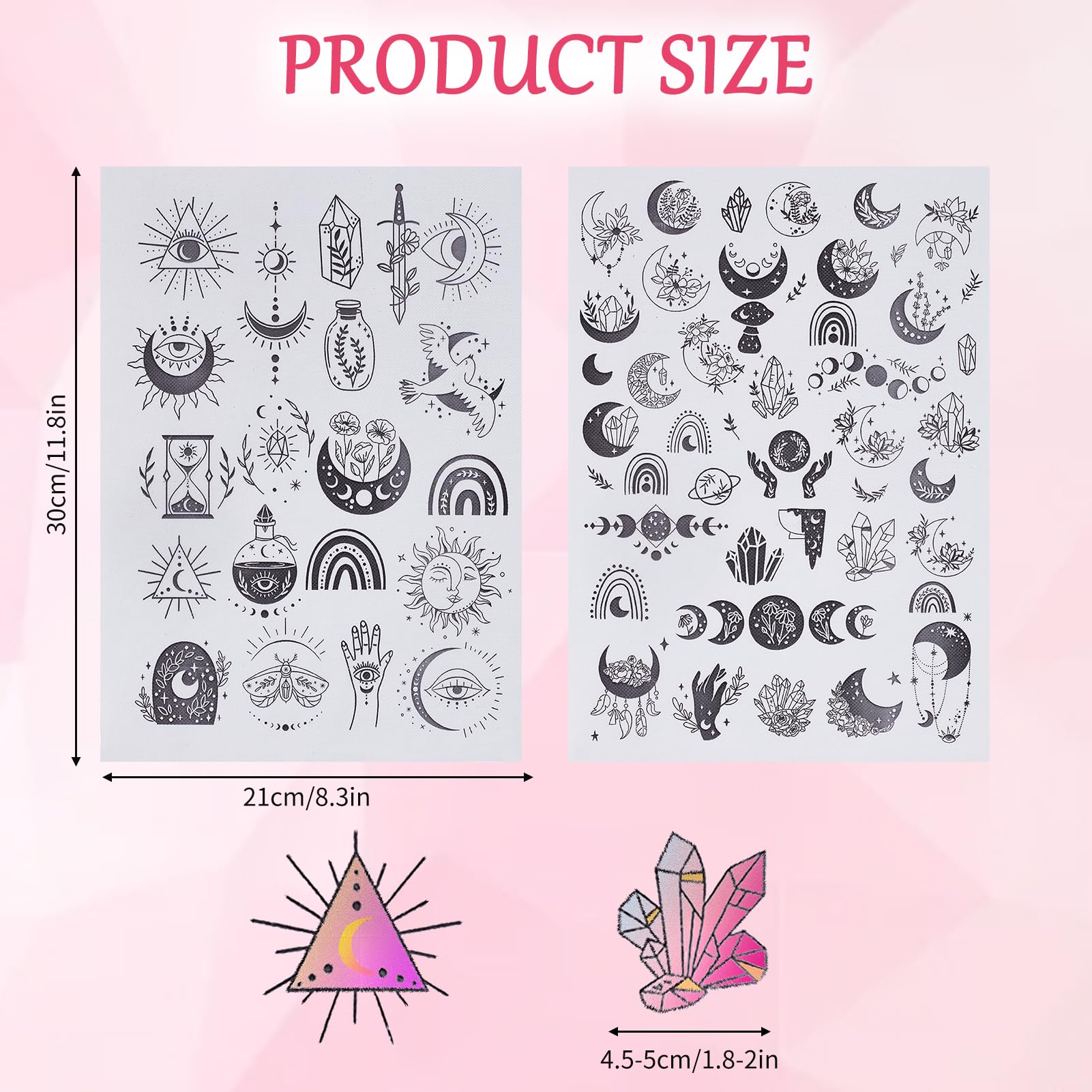 NICENEEDED Hand Sewing Stabilizers, Astrology Tarot Water Soluble Embroidery Stabilizer - Image 2
